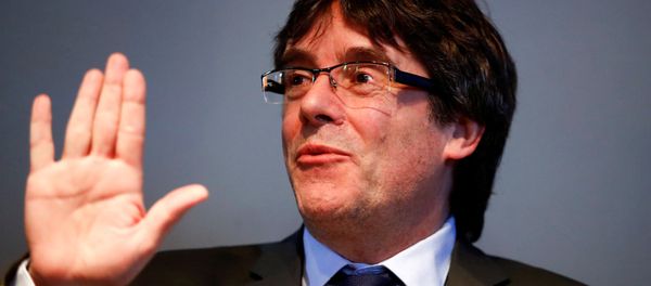 Catalonia's former leader Carles Puigdemont gestures during a news conference in Berlin, Germany, April 7, 2018 Catalonia's former leader Carles Puigdemont gestures during a news conference in Berlin, Germany, April 7, 2018 - Sputnik International