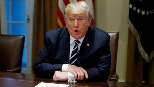 U.S. President Trump speaks about his summit with Russia's President Putin during meeting at White House in Washington U.S. President Trump speaks about his summit with Russia's President Putin during meeting at White House in Washington - Sputnik International