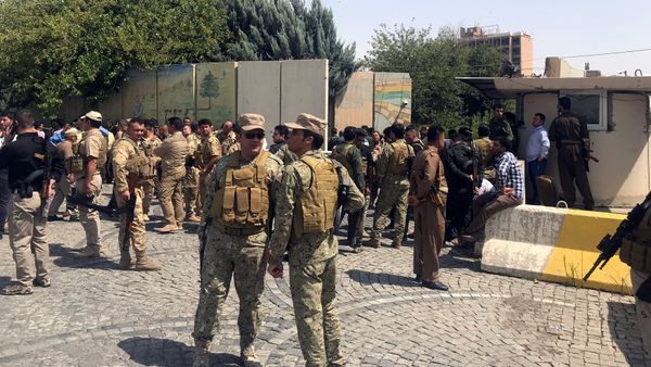 Kurdish security forces gather near an Erbil governorate building in Erbil, Iraq July 23, 2018 Kurdish security forces gather near an Erbil governorate building in Erbil, Iraq July 23, 2018 - Sputnik International