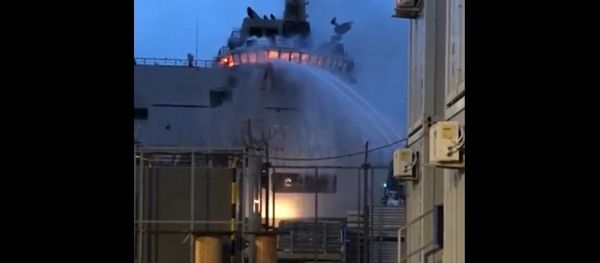LSS Vulcano A5335. Big fire on board LSS Vulcano A5335. Big fire on board - Sputnik International