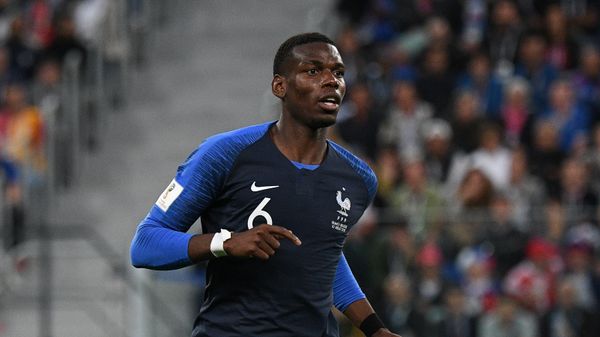 France's Paul Pogba runs during the World Cup semifinal soccer match between France and Belgium at the Saint Petersburg Stadium, in St.Petersburg, Russia, July 10, 2018 - Sputnik International