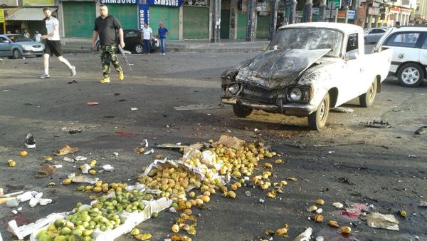 Remains of a suicide bomb are seen in Sweida, Syria July 25, 2018 - Sputnik International