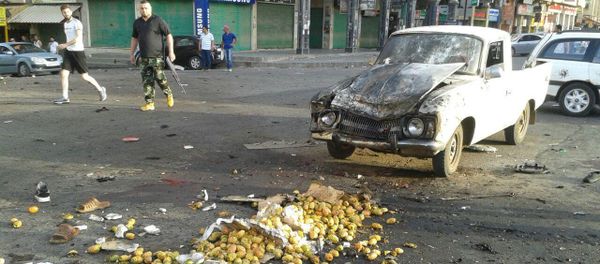 Remains of a suicide bomb are seen in Sweida, Syria July 25, 2018 - Sputnik International
