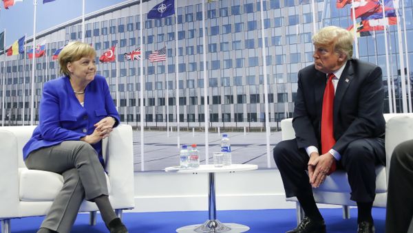 President Donald Trump and German Chancellor Angela Merkel during their bilateral meeting, Wednesday, July 11, 2018 in Brussels, Belgium President Donald Trump and German Chancellor Angela Merkel during their bilateral meeting, Wednesday, July 11, 2018 in Brussels, Belgium - Sputnik International