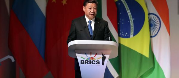 Chinese President Xi Jinping delivers his speech at the opening of the BRICS Summit in Johannesburg Wednesday, July 25 2017 Chinese President Xi Jinping delivers his speech at the opening of the BRICS Summit in Johannesburg Wednesday, July 25 2017 - Sputnik International