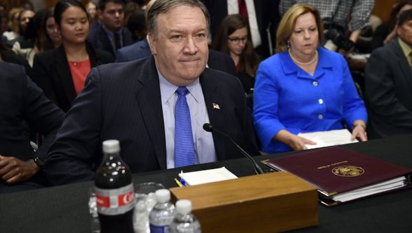 Secretary of State Mike Pompeo arrives to testify before the Senate Foreign Relations Committee on Capitol Hill in Washington, Wednesday, July 25, 2018, during a hearing on diplomacy and national security. Secretary of State Mike Pompeo arrives to testify before the Senate Foreign Relations Committee on Capitol Hill in Washington, Wednesday, July 25, 2018, during a hearing on diplomacy and national security. - Sputnik International
