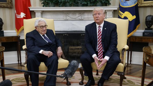President Donald Trump meets with Dr. Henry Kissinger, former Secretary of State and National Security Advisor under President Richard Nixon, in the Oval Office of the White House, Wednesday, May 10, 2017, in Washington President Donald Trump meets with Dr. Henry Kissinger, former Secretary of State and National Security Advisor under President Richard Nixon, in the Oval Office of the White House, Wednesday, May 10, 2017, in Washington - Sputnik International