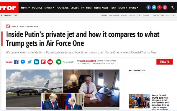 Screengrab of the Mirror piece. - Sputnik International