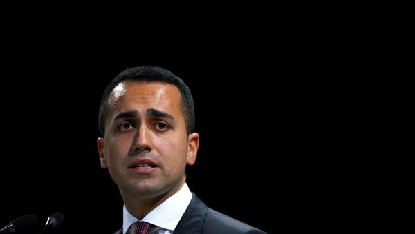 Italian Minister of Labor and Industry Luigi Di Maio speaks in Rome, Italy, June 7, 2018 - Sputnik International
