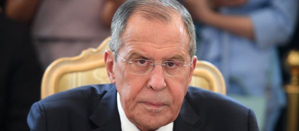 Russian Foreign Minister Sergei Lavrov during talks with Japanese сcounterpart Taro Kono and Japanese Defense Minister Itunori Onodara in the 2 + 2 format. - Sputnik International