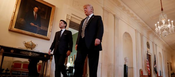 U.S. President Donald Trump and Italy's Prime Minister Giuseppe Conte arrive for a joint news conference in the East Room of the White House in Washington, U.S., July 30, 2018 U.S. President Donald Trump and Italy's Prime Minister Giuseppe Conte arrive for a joint news conference in the East Room of the White House in Washington, U.S., July 30, 2018 - Sputnik International