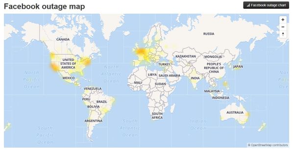 Facebook outage map - Sputnik International