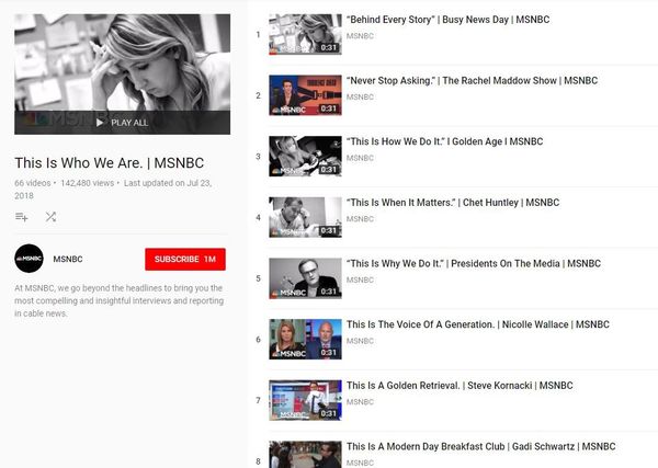 MSNBC's YouTube Channel Featuring the This Is Who We Are motto. MSNBC's YouTube Channel Featuring the This Is Who We Are motto. - Sputnik International