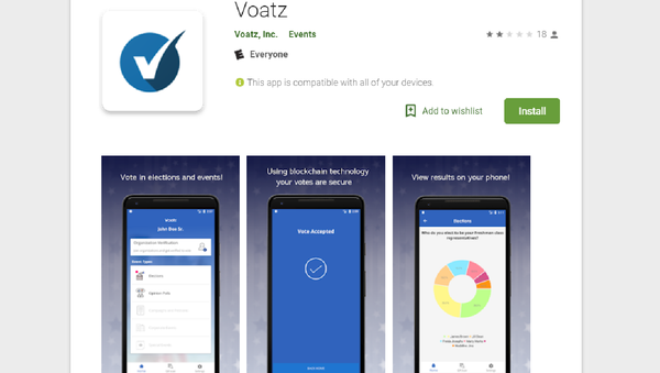 The Voatz app will allow some West Virginian overseas voters to cast their ballot from their smartphones. - Sputnik International