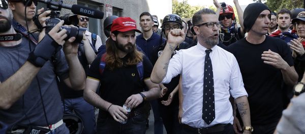Gavin McInnes is surrounded by supporters after speaking at a rally Thursday, April 27, 2017, in Berkeley, California. Gavin McInnes is surrounded by supporters after speaking at a rally Thursday, April 27, 2017, in Berkeley, California. - Sputnik International