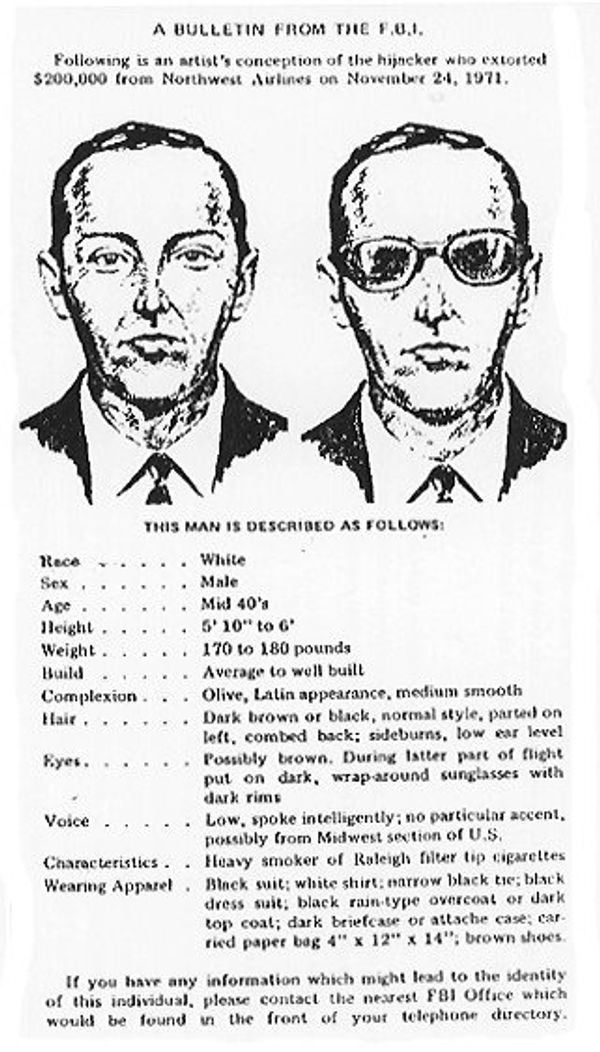 DB Cooper's Wanted poster DB Cooper's Wanted poster - Sputnik International