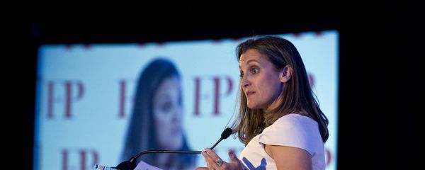 Canadian Minister of Foreign Affairs Chrystia Freeland speaks after receiving the Foreign Policy's Diplomat of the Year 2018 award on Wednesday, June 13, 2018, in Washington Canadian Minister of Foreign Affairs Chrystia Freeland speaks after receiving the Foreign Policy's Diplomat of the Year 2018 award on Wednesday, June 13, 2018, in Washington - Sputnik International