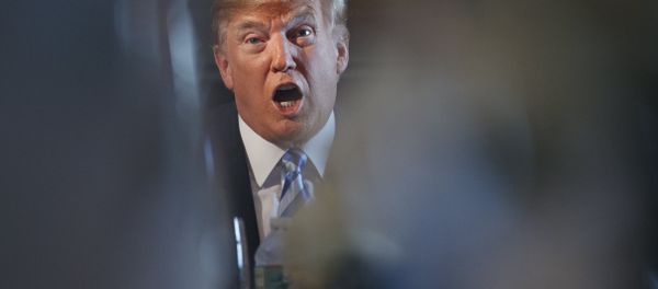 President Donald Trump speaks as he meets with state leaders about prison reform, Thursday, Aug. 9, 2018, at Trump National Golf Club in Bedminster, N.J. - Sputnik International