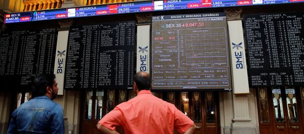 Electronic boards are seen at the Madrid stock exchange which plummeted after Britain voted to leave the European Union in the EU BREXIT referendum, in Madrid, Spain, June 24, 2016. Electronic boards are seen at the Madrid stock exchange which plummeted after Britain voted to leave the European Union in the EU BREXIT referendum, in Madrid, Spain, June 24, 2016. - Sputnik International