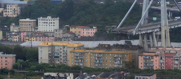 The collapsed Morandi Bridge is seen in the Italian port city of Genoa August 14, 2018 The collapsed Morandi Bridge is seen in the Italian port city of Genoa August 14, 2018 - Sputnik International