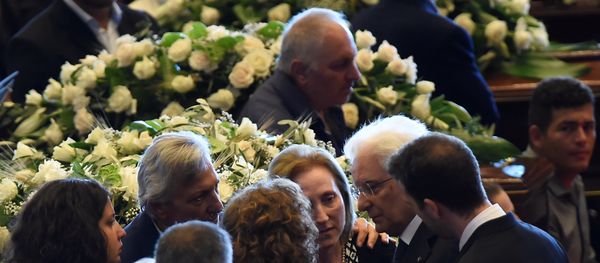 Italian President Sergio Mattarella is seen before the state funeral of the victims of the Morandi Bridge collapse. - Sputnik International