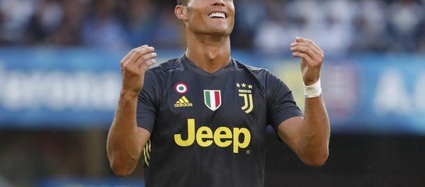 Juventus' Cristiano Ronaldo reacts during the Serie A soccer match between Chievo Verona and Juventus, at the Bentegodi Stadium in Verona, Italy, Saturday, Aug. 18, 2018 Juventus' Cristiano Ronaldo reacts during the Serie A soccer match between Chievo Verona and Juventus, at the Bentegodi Stadium in Verona, Italy, Saturday, Aug. 18, 2018 - Sputnik International