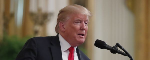 President Donald Trump speaks during an event to salute U.S. Immigration and Customs Enforcement (ICE) officers and U.S. Customs and Border Protection (CBP) agents in the East Room of the White House in Washington, Monday, Aug. 20, 2018 President Donald Trump speaks during an event to salute U.S. Immigration and Customs Enforcement (ICE) officers and U.S. Customs and Border Protection (CBP) agents in the East Room of the White House in Washington, Monday, Aug. 20, 2018 - Sputnik International
