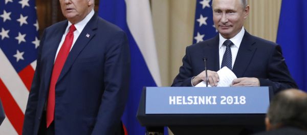 In this July 16, 2018, file photo, U.S. President Donald Trump, left, and Russian President Vladimir Putin arrive for a press conference after their meeting at the Presidential Palace in Helsinki, Finland. If Donald Trump is serious about his public courtship of Vladimir Putin, he may want to take pointers from one of the Russian leader's longtime suitors: Chinese President Xi Jinping. In this political love triangle, Putin and Xi are tied by strategic need and a rare dose of personal affection, while Trump's effusive display in Helsinki showed him as an earnest admirer of the man leading a country long considered America's adversary In this July 16, 2018, file photo, U.S. President Donald Trump, left, and Russian President Vladimir Putin arrive for a press conference after their meeting at the Presidential Palace in Helsinki, Finland. If Donald Trump is serious about his public courtship of Vladimir Putin, he may want to take pointers from one of the Russian leader's longtime suitors: Chinese President Xi Jinping. In this political love triangle, Putin and Xi are tied by strategic need and a rare dose of personal affection, while Trump's effusive display in Helsinki showed him as an earnest admirer of the man leading a country long considered America's adversary - Sputnik International