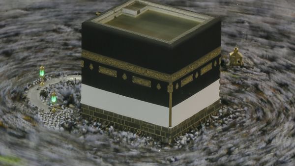 Muslim pilgrims circumambulate around the Kaaba in the Grand Mosque, before leaving for the annual Hajj pilgrimage in the Muslim holy city of Mecca, Saudi Arabia, early Sunday, Aug. 19, 2018. The annual Islamic pilgrimage draws millions of visitors each year, making it the largest yearly gathering of people in the world - Sputnik International