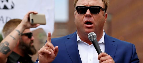 FILE PHOTO: Alex Jones from Infowars.com speaks during a rally in support of Republican presidential candidate Donald Trump near the Republican National Convention in Cleveland FILE PHOTO: Alex Jones from Infowars.com speaks during a rally in support of Republican presidential candidate Donald Trump near the Republican National Convention in Cleveland - Sputnik International