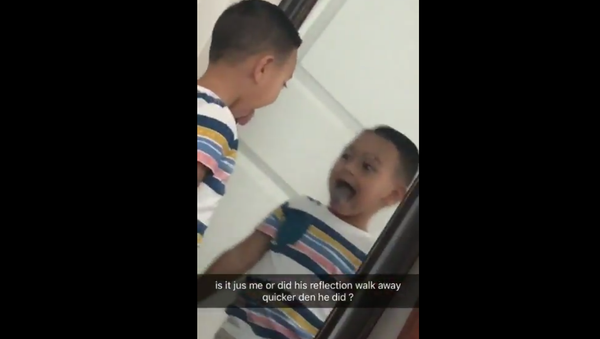 Strange Reflection of Boy in a Mirror. 2018 - Sputnik International