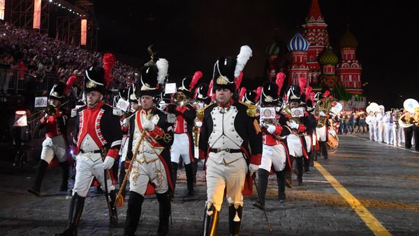 Int'l Military Music Festival 'Spasskaya Tower' Starts in Moscow - Sputnik International