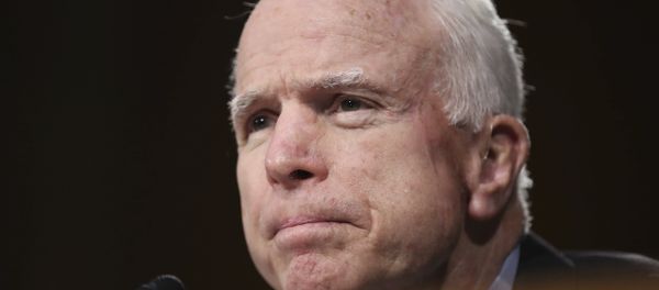 Sen. John McCain, R-Ariz. listens to CIA Director-designate Rep. Michael Pompeo, R-Kan. testifies on Capitol Hill in Washington, Thursday, Jan. 12, 2017, at his confirmation hearing before the Senate Intelligence Committee - Sputnik International