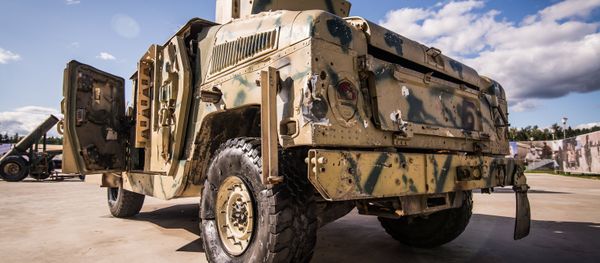 A trophu Hummer shown at the exhibition of weapons taken from Syrian militants as part of the 4th International Military Technical Forum, Army 2018, in Kubinka - Sputnik International