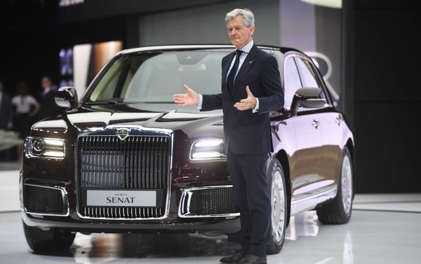 Aurus CEO Hilgert Franz Gerhard at the 2018 Moscow International Automobile Salon. Aurus CEO Hilgert Franz Gerhard at the 2018 Moscow International Automobile Salon. - Sputnik International