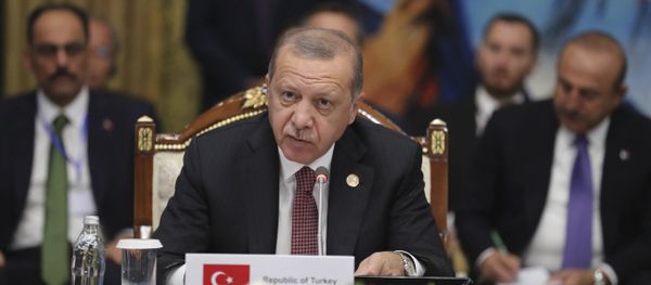 Turkish President Recep Tayyip Erdogan speaks during the during the Summit of The Cooperation Council of Turkish-Speaking States in Cholpon-Ata, Kyrgyzstan, Monday, Sept. 3, 2018 - Sputnik International