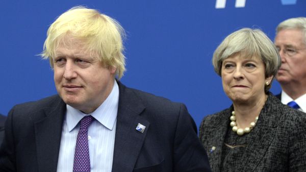 In this Thursday, May 25, 2017 file photo British Foreign Secretary Boris Johnson, left, and Britain's Prime Minister Theresa May arrive for a meeting during the NATO summit of heads of state and government, at the NATO headquarters, in Brussels. British ex-Foreign Secretary Boris Johnson has slammed Prime Minister Theresa May's Brexit policy, a move likely to fuel speculation that he is seeking to oust her. Johnson wrote in the Daily Telegraph on Monday Sept. 3, 2018 that May's so-called Chequers plan for continued ties with the European Union after Brexit will leave Britain in a weakened position In this Thursday, May 25, 2017 file photo British Foreign Secretary Boris Johnson, left, and Britain's Prime Minister Theresa May arrive for a meeting during the NATO summit of heads of state and government, at the NATO headquarters, in Brussels. British ex-Foreign Secretary Boris Johnson has slammed Prime Minister Theresa May's Brexit policy, a move likely to fuel speculation that he is seeking to oust her. Johnson wrote in the Daily Telegraph on Monday Sept. 3, 2018 that May's so-called Chequers plan for continued ties with the European Union after Brexit will leave Britain in a weakened position - Sputnik International