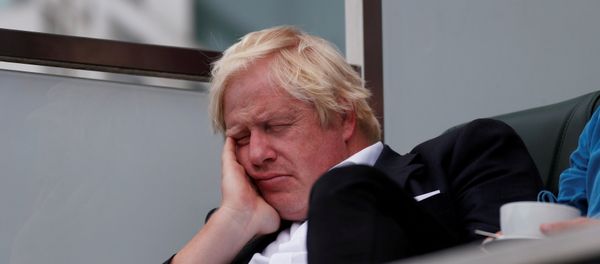 Britain's former Foreign Secretary Boris Johnson takes a nap whilst watching the England cricket team play India at The Oval cricket ground in London Britain's former Foreign Secretary Boris Johnson takes a nap whilst watching the England cricket team play India at The Oval cricket ground in London - Sputnik International