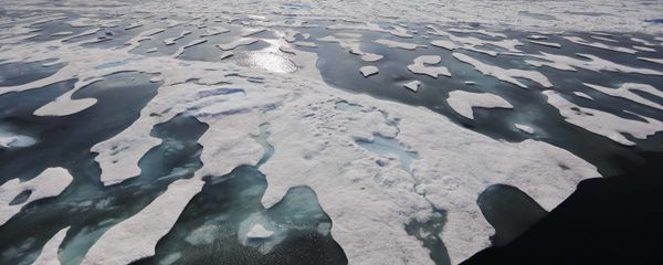Sea ice melts on the Franklin Strait along the Northwest Passage in the Canadian Arctic Archipelago, Saturday, July 22, 2017. Because of climate change, more sea ice is being lost each summer than is being replenished in winters. Less sea ice coverage also means that less sunlight will be reflected off the surface of the ocean in a process known as the albedo effect. The oceans will absorb more heat, further fueling global warming - Sputnik International