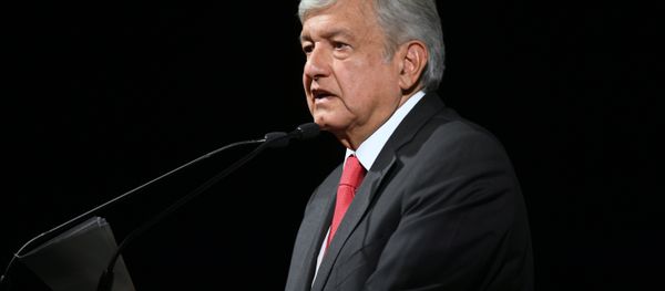 Andres Manuel Lopez Obrador speaks during the official announcement as a candidate for national elections, in Mexico City Andres Manuel Lopez Obrador speaks during the official announcement as a candidate for national elections, in Mexico City - Sputnik International