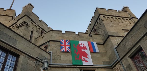 British, Welsh and Russian flags at the Vorontsov Palace, an historic palace situated at the foot of the Crimean Mountains British, Welsh and Russian flags at the Vorontsov Palace, an historic palace situated at the foot of the Crimean Mountains - Sputnik International