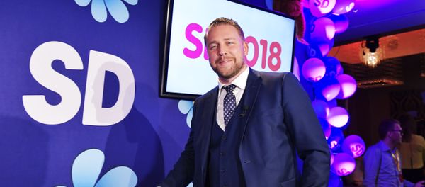 Swedish Democrats group leader Mattias Karlsson is pictured during the election evening in Stockholm on September 9, 2018 Swedish Democrats group leader Mattias Karlsson is pictured during the election evening in Stockholm on September 9, 2018 - Sputnik International