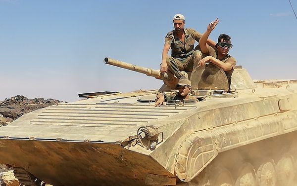 Syrian Army carrying out offensive in the Tulul al-Safa area in country's south. Syrian Army carrying out offensive in the Tulul al-Safa area in country's south. - Sputnik International