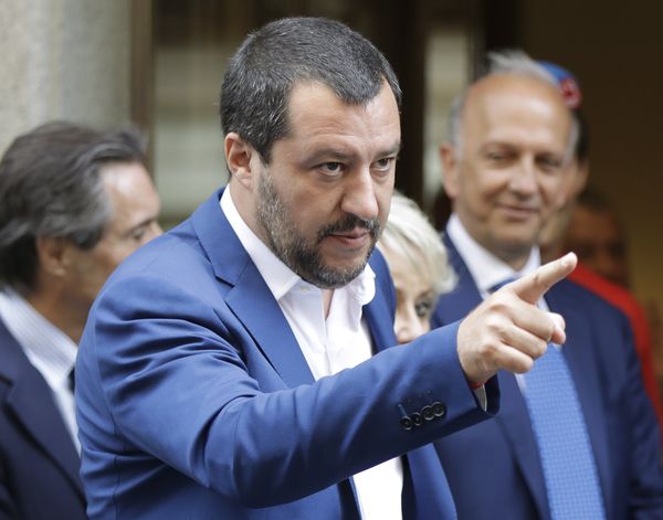 Italian Interior Minister and right-wing League leader Matteo Salvini, gestures as he arrives for a lunch at an hotel in Milan, Italy, Monday, July 2, 2018. The leader of the right-wing party in Italy's populist government told tens of thousands of supporters Sunday he wants to turn next year's European Parliament election into a referendum on immigration and job security - Sputnik International