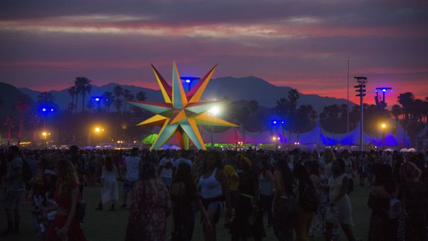 The sun sets over the Coachella Music & Arts Festival at the Empire Polo Club on Saturday, April 21, 2018, in Indio, Calif.  - Sputnik International