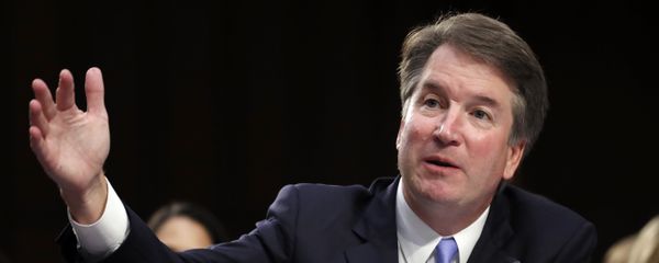 President Donald Trump's Supreme Court nominee, Brett Kavanaugh reacts as testifies after questioning by Sen. Cory Booker, D-N.J., before the Senate Judiciary Committee on Capitol Hill in Washington, Thursday, Sept. 6, 2018, for the third day of his confirmation hearing to replace retired Justice Anthony Kennedy - Sputnik International