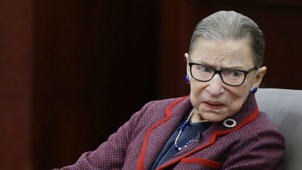 Supreme Court Justice Ruth Bader Ginsburg participates in a fireside chat in the Bruce M. Selya Appellate Courtroom at the Roger William University Law School Tuesday, Jan. 30, 2018, in Bristol, R.I. Supreme Court Justice Ruth Bader Ginsburg participates in a fireside chat in the Bruce M. Selya Appellate Courtroom at the Roger William University Law School Tuesday, Jan. 30, 2018, in Bristol, R.I. - Sputnik International