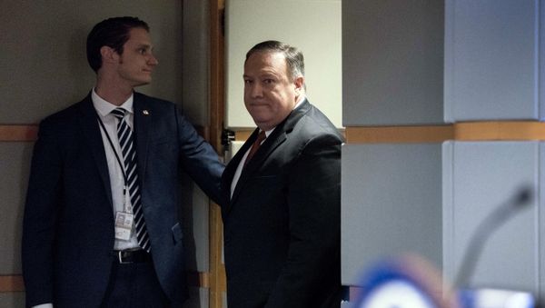 Secretary of State Mike Pompeo arrives at a news conference in the press briefing room at the State Department in Washington - Sputnik International