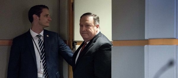 Secretary of State Mike Pompeo arrives at a news conference in the press briefing room at the State Department in Washington Secretary of State Mike Pompeo arrives at a news conference in the press briefing room at the State Department in Washington - Sputnik International