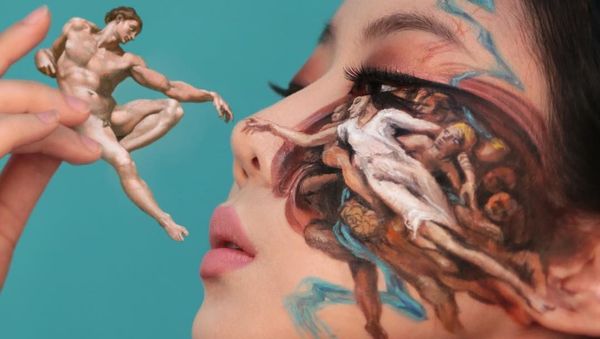 Beautiful Chimera: South Korean Artist Paints Optical Illusions on Her Face - Sputnik International